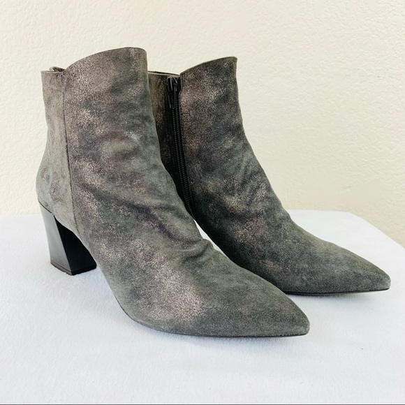 {Coclico} NEW Joy Metallic Suede Ankle Boots - Picture 1 of 8